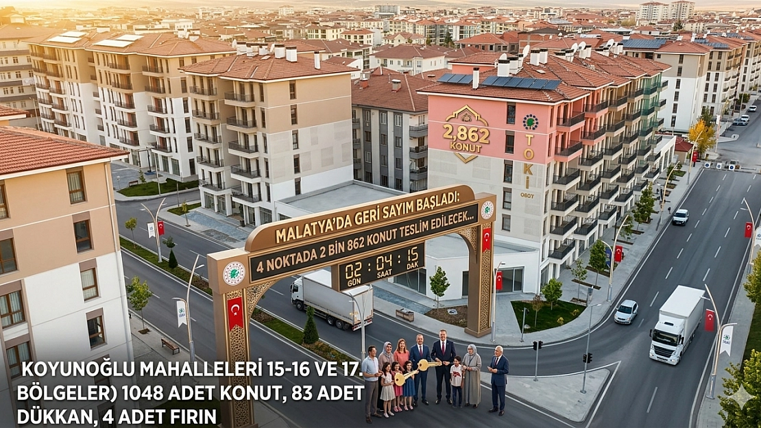 Malatya'da Geri Sayım Başladı: 4 Noktada 2 Bin 862 Konut Teslim Edilecek…