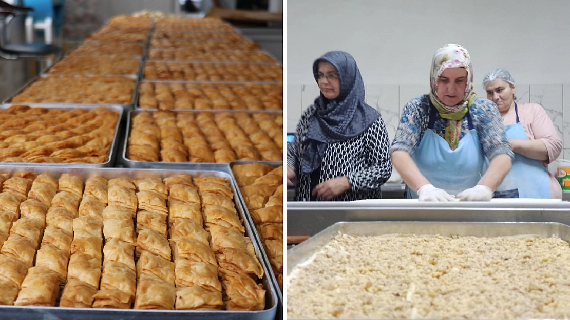 Malatya'da kadınların tatlı mesaisi: Bakın kilosunu ne kadardan satıyorlar...