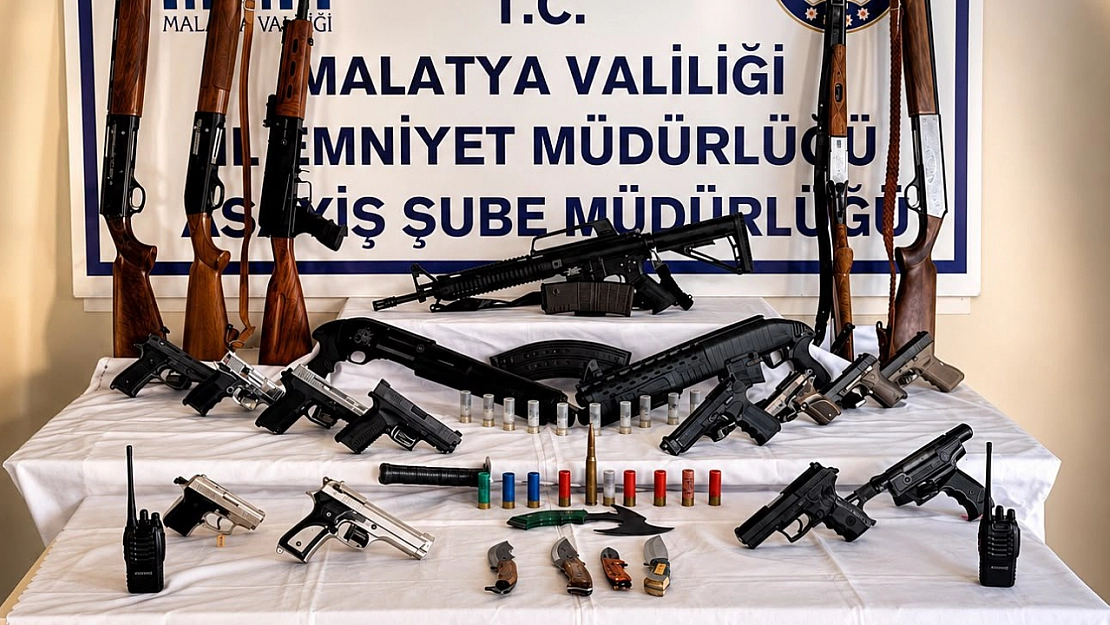 Malatya'da silah operasyonu! 56 kişi yakalandı