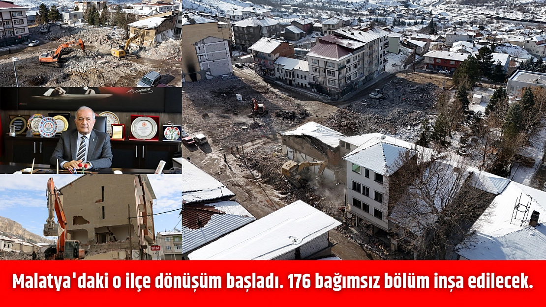 Malatya'daki o ilçede dönüşüm başladı 176 bağımsız bölüm inşa edilecek.