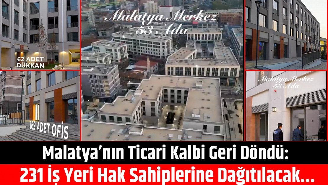 Malatya'nın Ticari Kalbi Geri Döndü: 231 İş Yeri Hak Sahiplerine Dağıtılacak