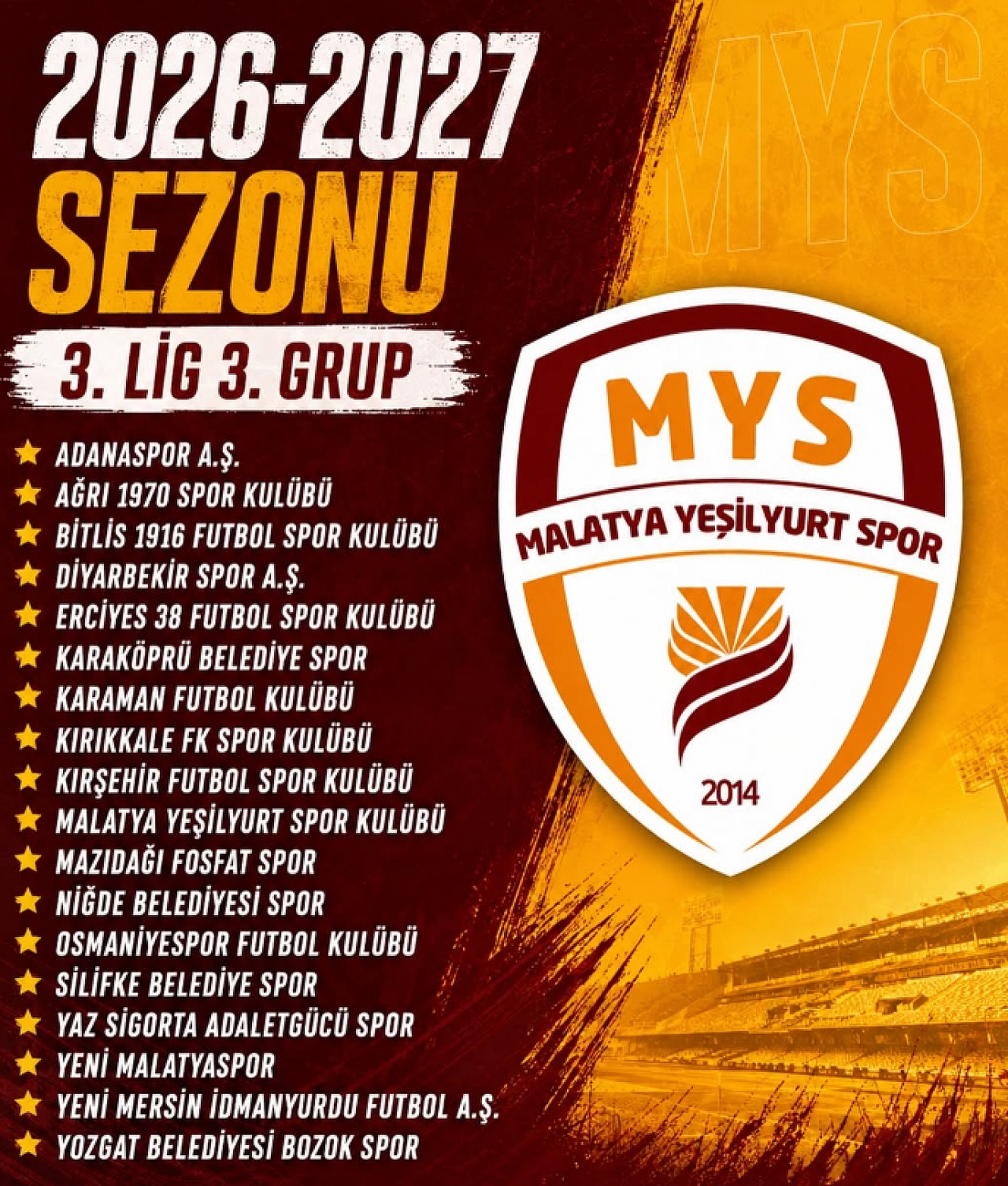 TFF açıkladı: İşte Malatyaspor ve Yeşilyurtspor'un yeni sezon takvimi...