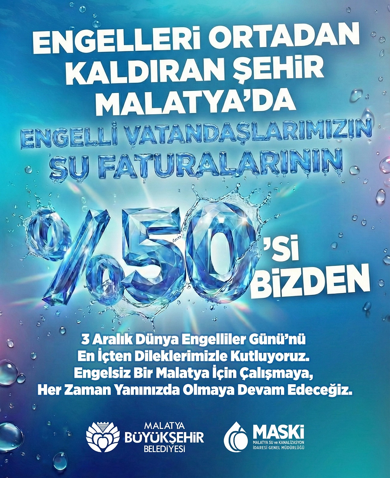 Malatya'da faturaların yüzde 50'sini belediye karşılayacak!