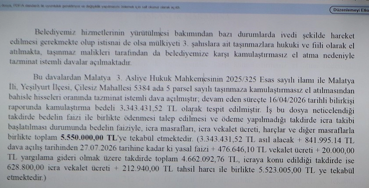 2,3 milyon TL kasada kaldı! Büyükşehir Belediyesi kamu zararının önüne geçti