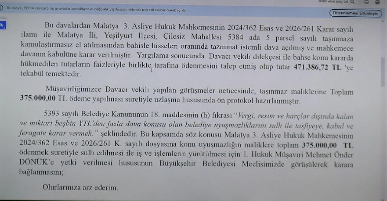 2,3 milyon TL kasada kaldı! Büyükşehir Belediyesi kamu zararının önüne geçti