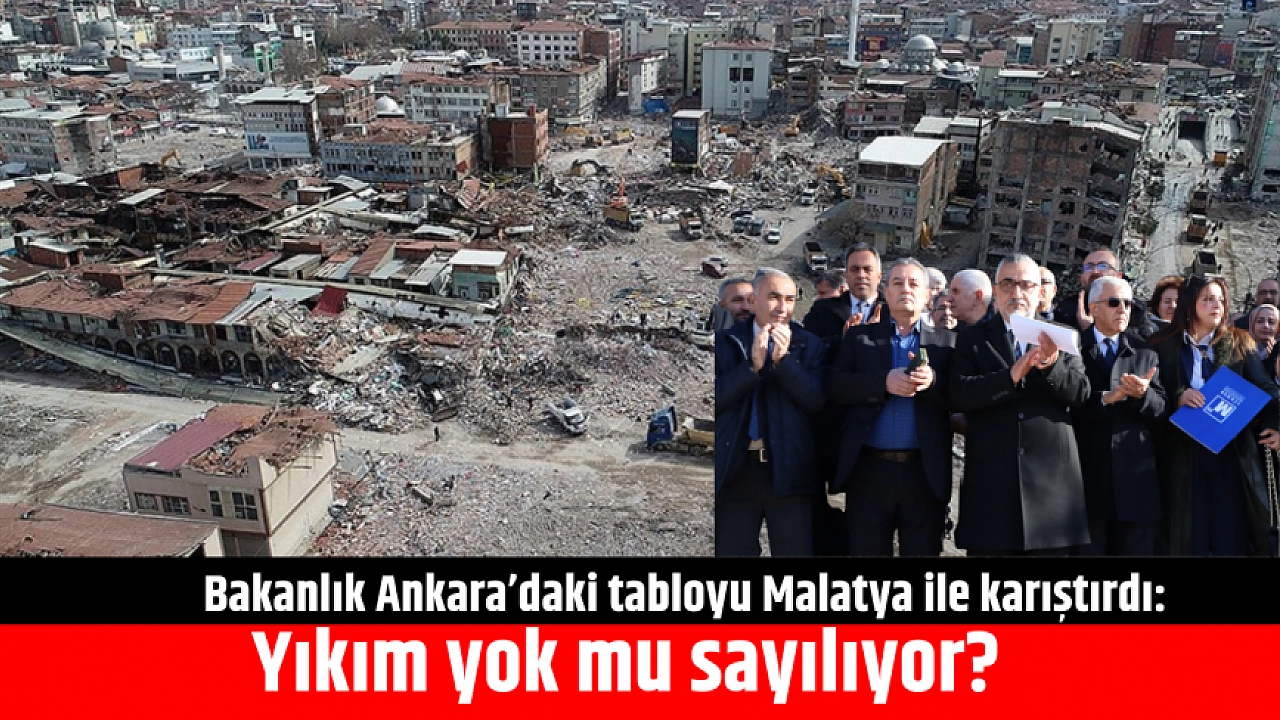 Bakanlık Ankara’daki tabloyu Malatya ile karıştırdı: Yıkım yok mu sayılıyor?