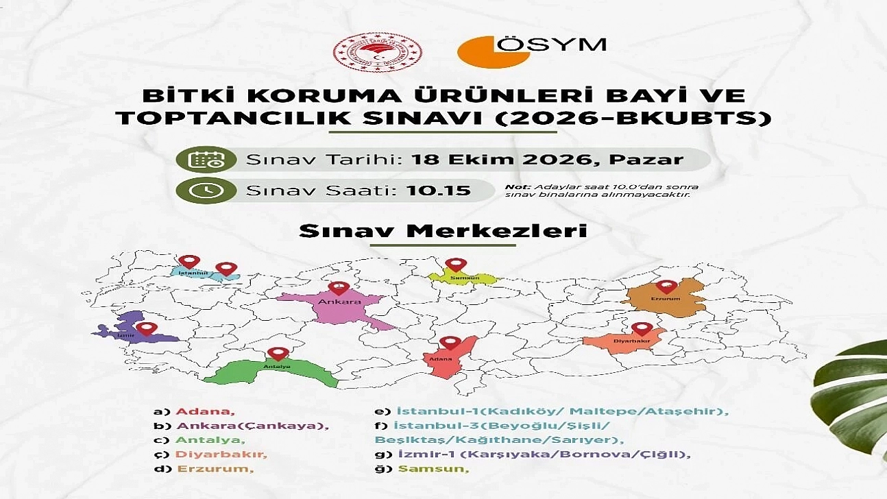 Bakanlık sınav tarihini duyurdu