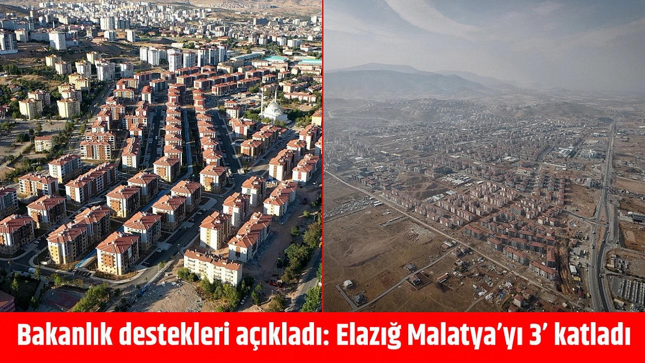 Bakanlık destekleri açıkladı: Elazığ Malatya'yı 3' katladı