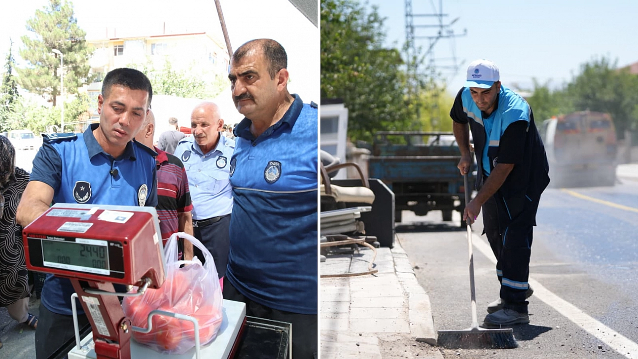 Battalgazi'de eş zamanlı çalışma: Sokakta hijyen, pazarda güven sağlanıyor…