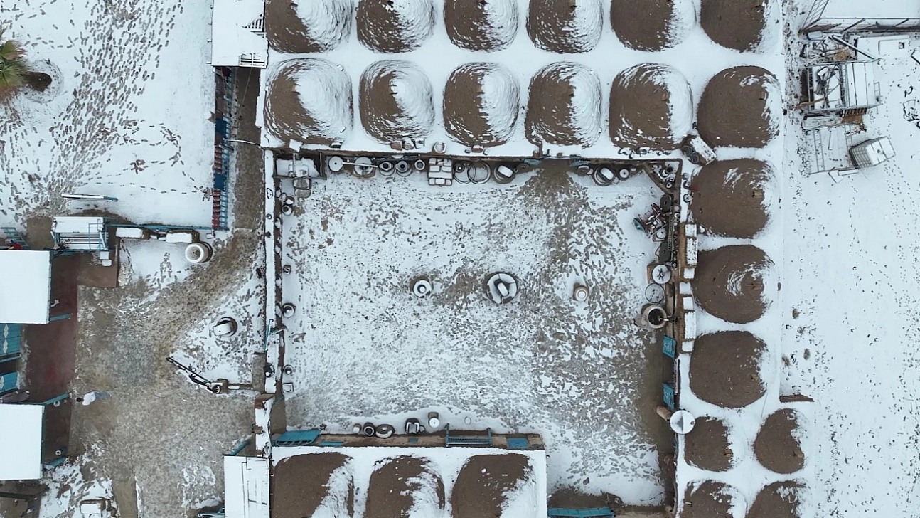Beyazla tarihin buluşması eşsiz manzara oluşturdu