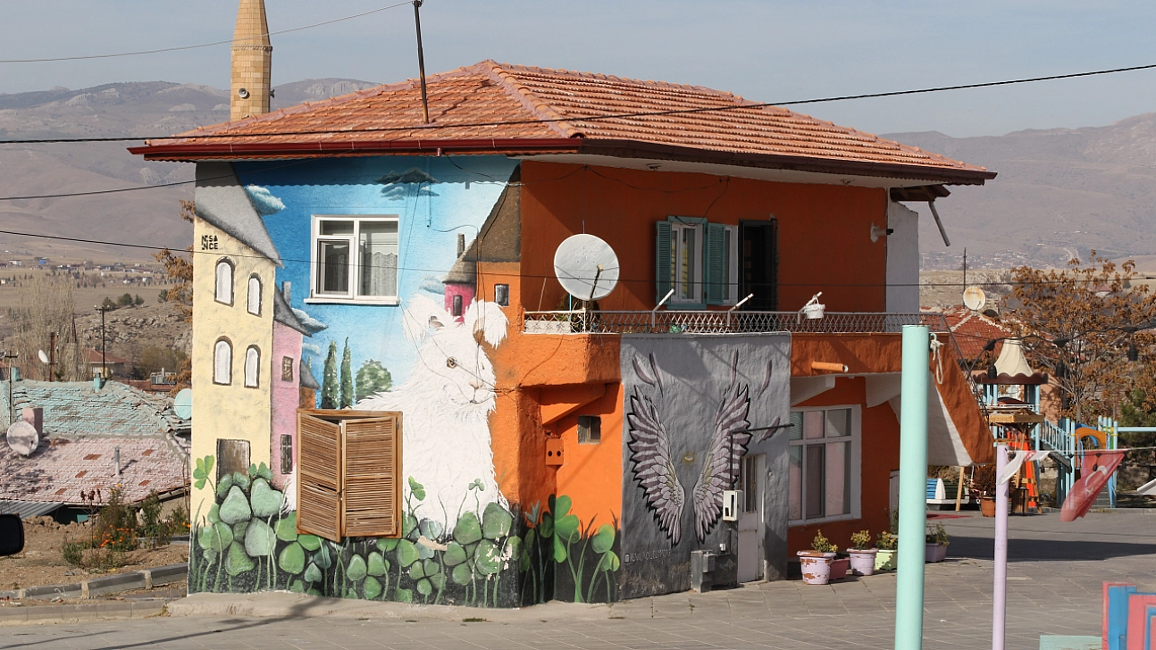 Binalardan duvarlara renk cümbüşü: 'Renkli Köy'