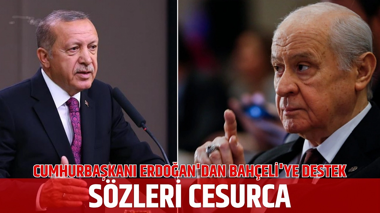 Cumhurbaşkanı Erdoğan'dan Bahçeli'ye destek: Sözleri cesurca