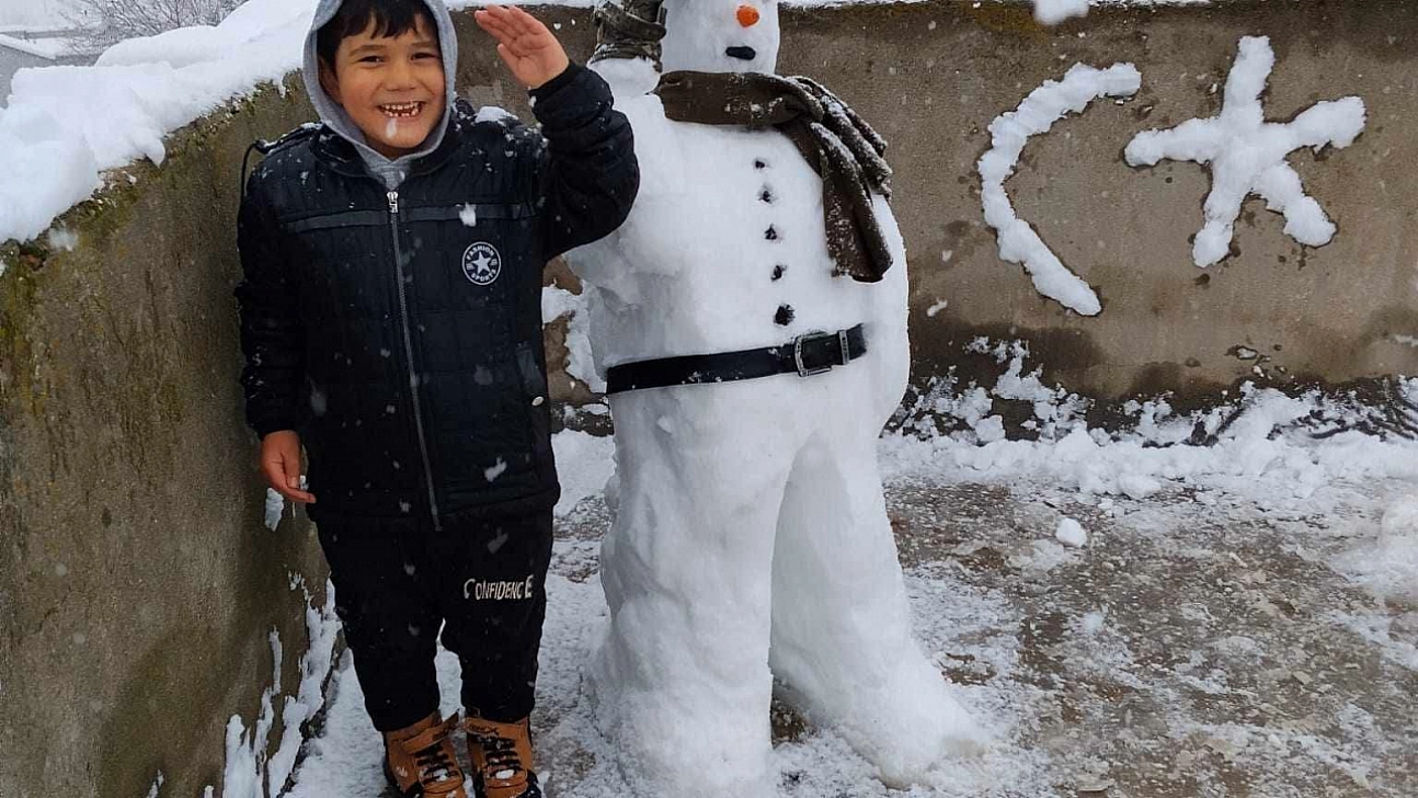 En güzel kardan adamı seçildi