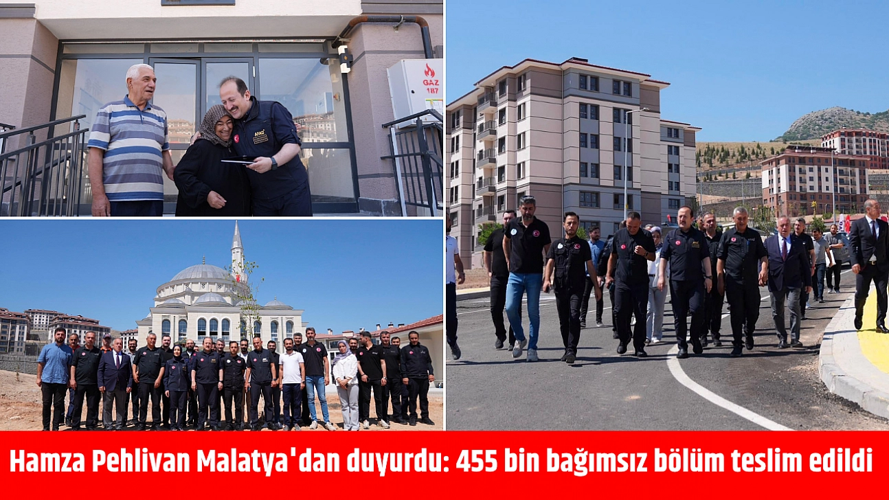 Hamza Pehlivan Malatya'dan duyurdu: 455 bin bağımsız bölüm teslim edildi