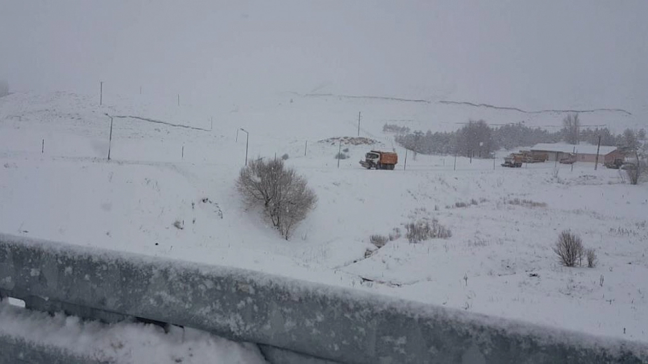 Kızıldağ'da kar etkili oldu