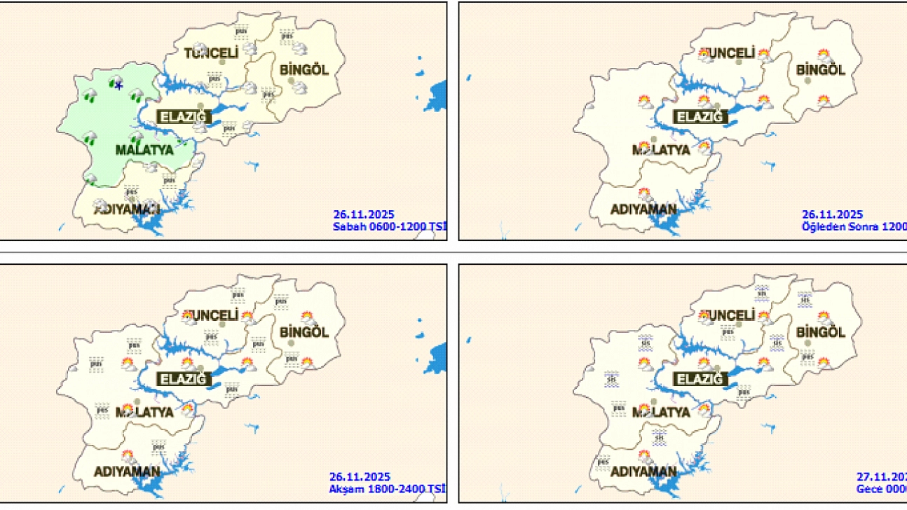 Malatya'da bugün hava nasıl olacak?