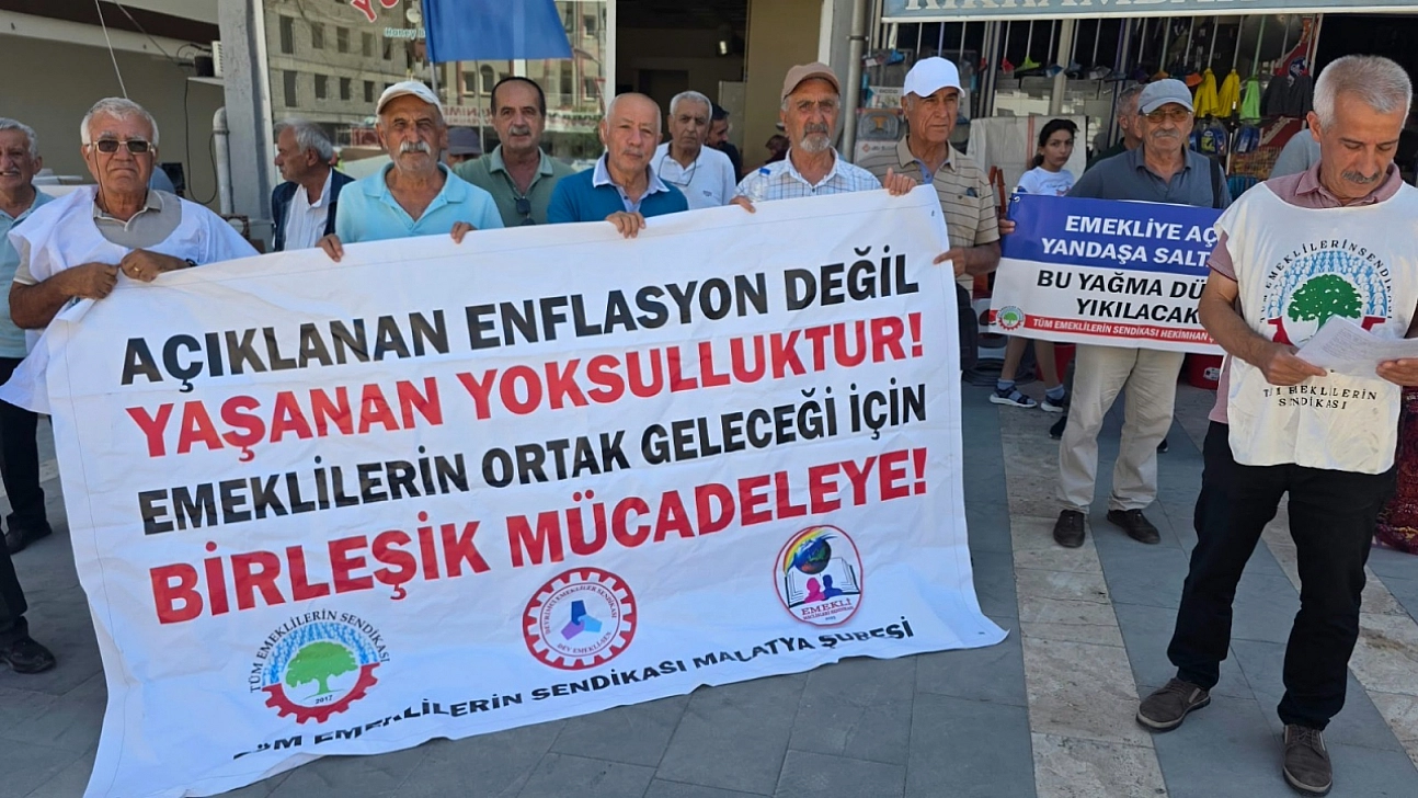 Malatya'da Emeklilerden Madencilere destek: 'Mücadelenin bir parçasıyız'