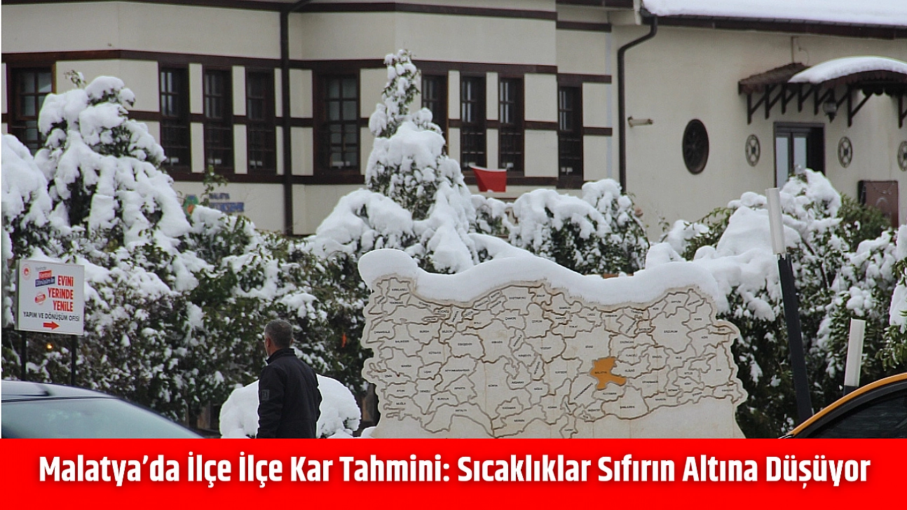 Malatya'da ilçe ilçe kar tahmini: Sıcaklıklar sıfırın altına düşüyor