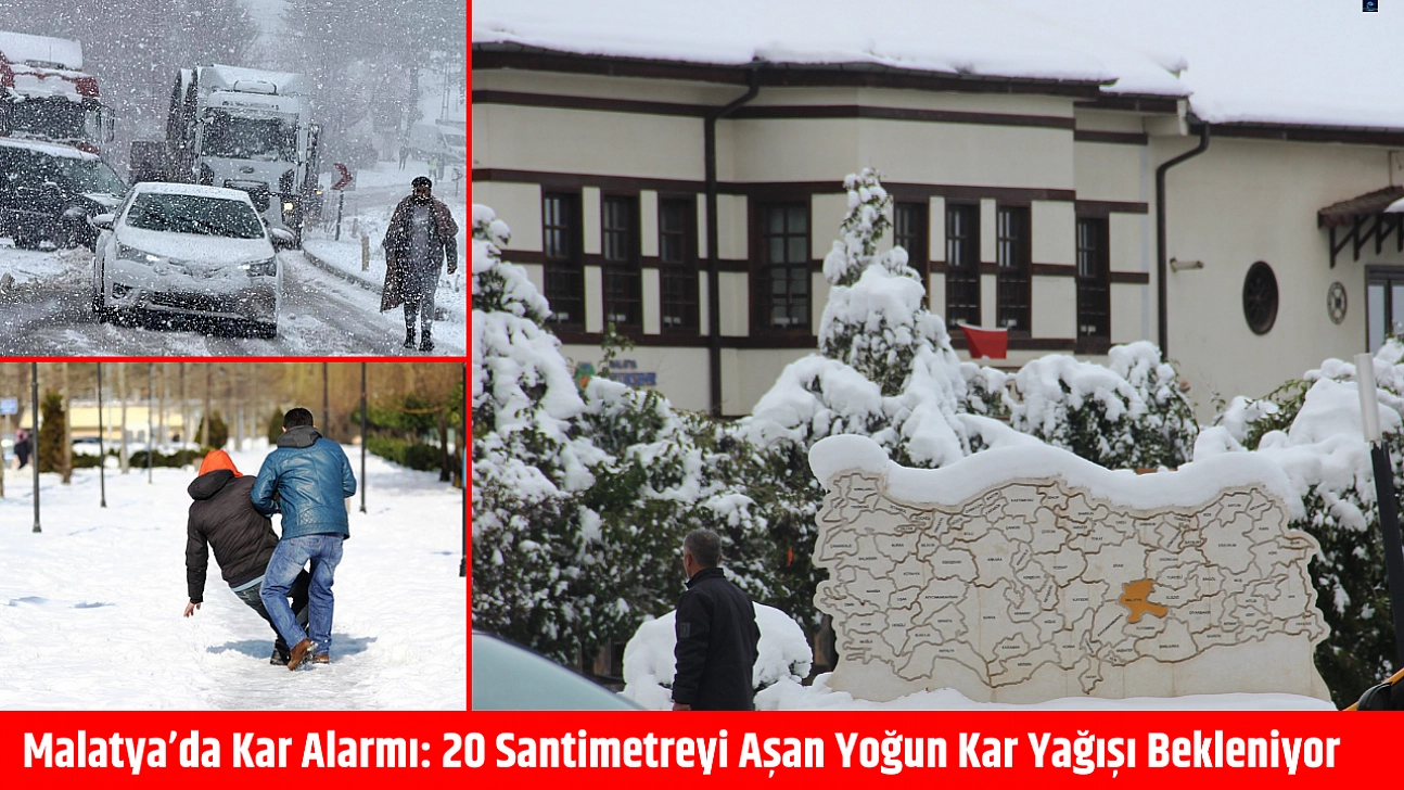 Malatya'da Kar Alarmı: Kar Kalınlığı 20 Santimetreyi Aşacak