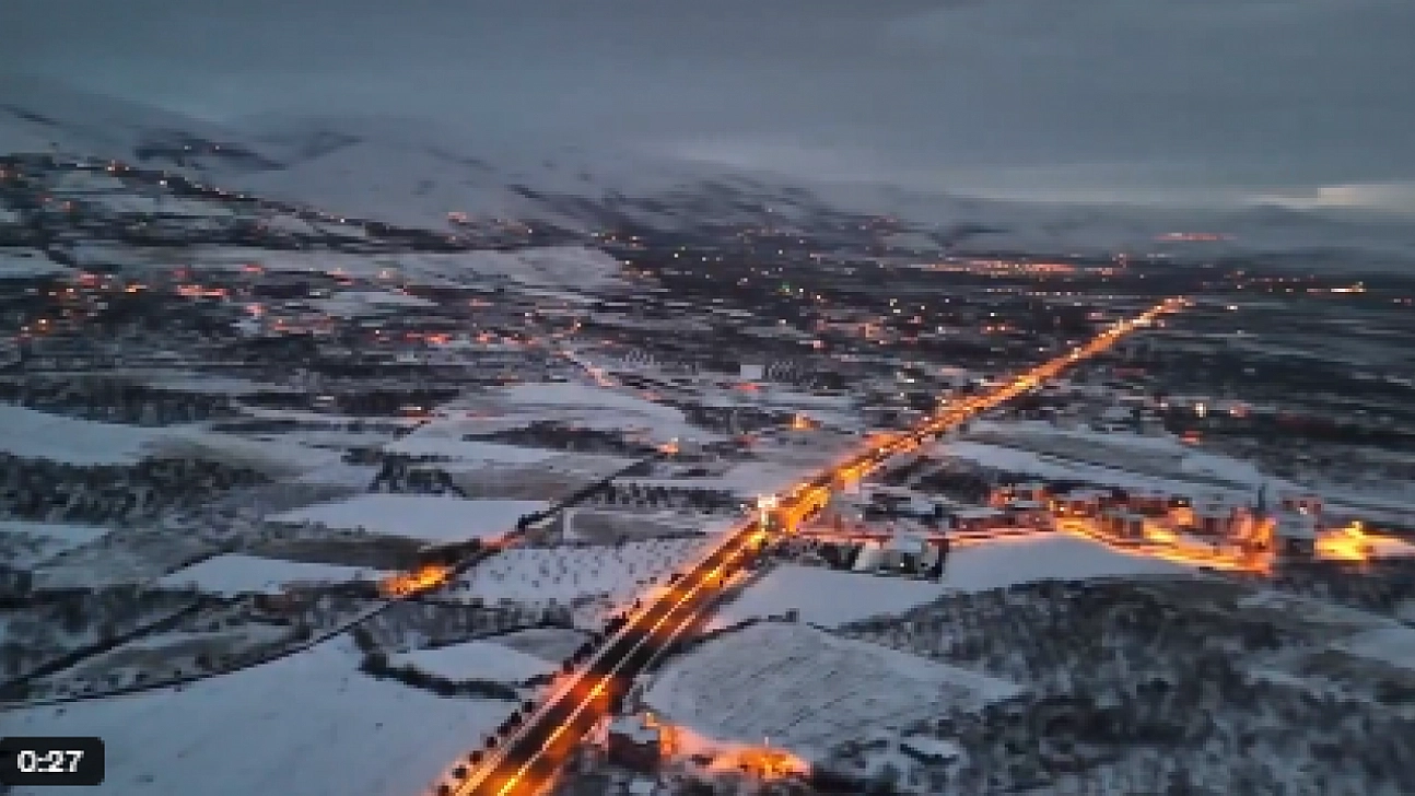 Malatya'da kış sessizliği dron görüntüleriyle birleşti