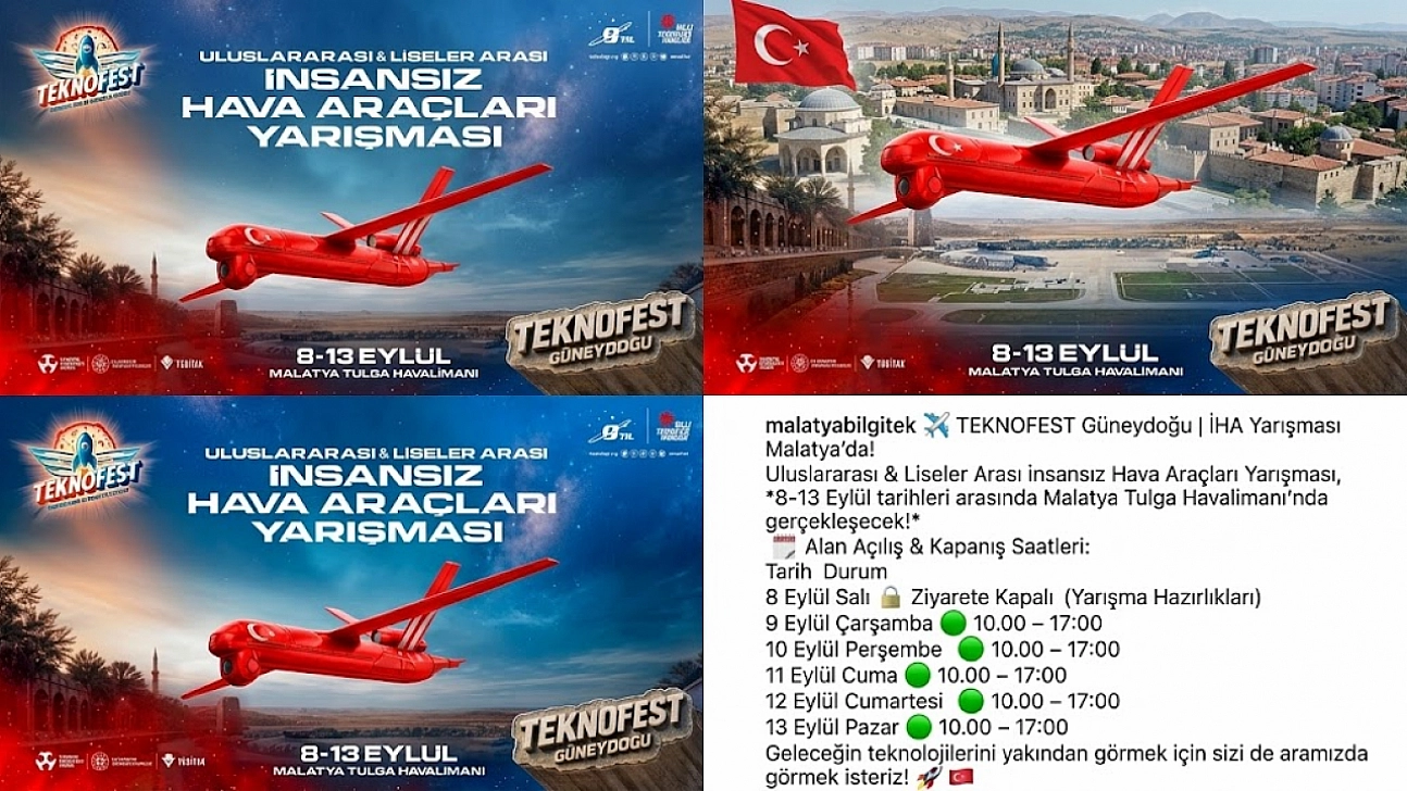 Malatya'da TEKNOFEST heyecanı: İHA yarışının tarihi belli oldu