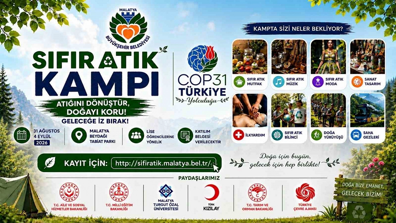 Malatya'da 50 lise öğrencisi kampa katılacak