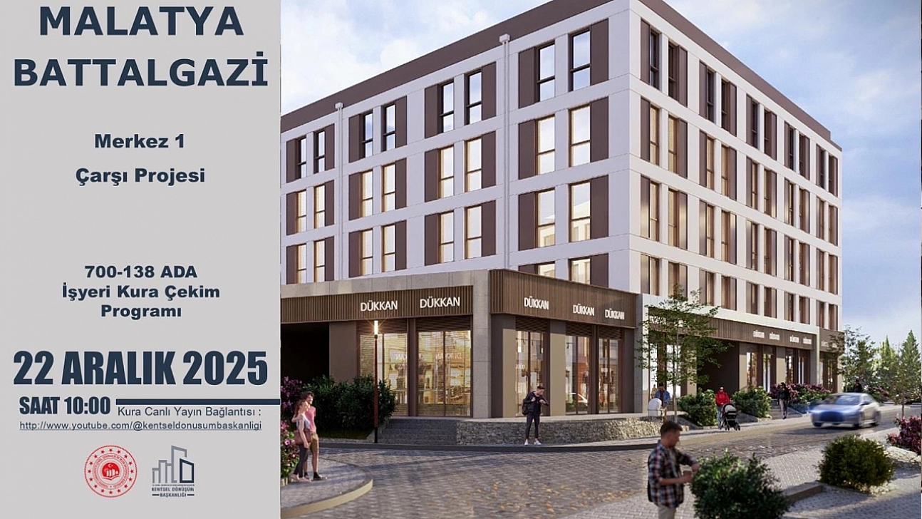 Malatya Merkez Çarşı 1 Projesi'nin Kura Çekimini Canlı izlemek İçin Tıklayın…
