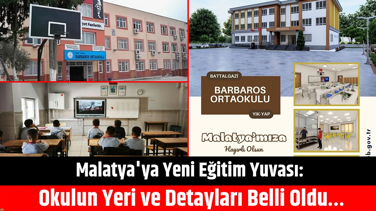 Malatya'ya yeni eğitim yuvası: Okulun yeri ve detayları belli oldu…