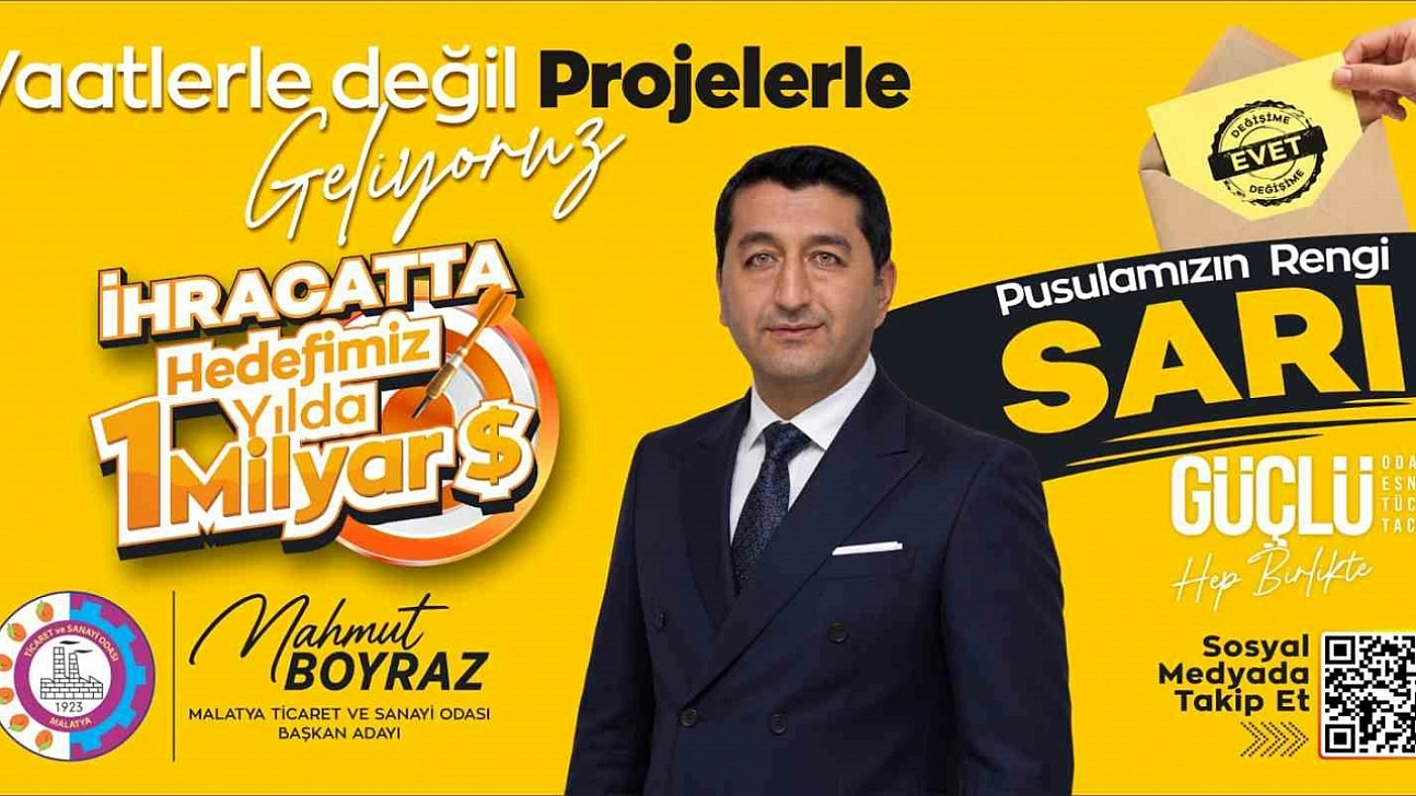 Mahmut Boyraz'ın seçim pusulası sarı renk oldu