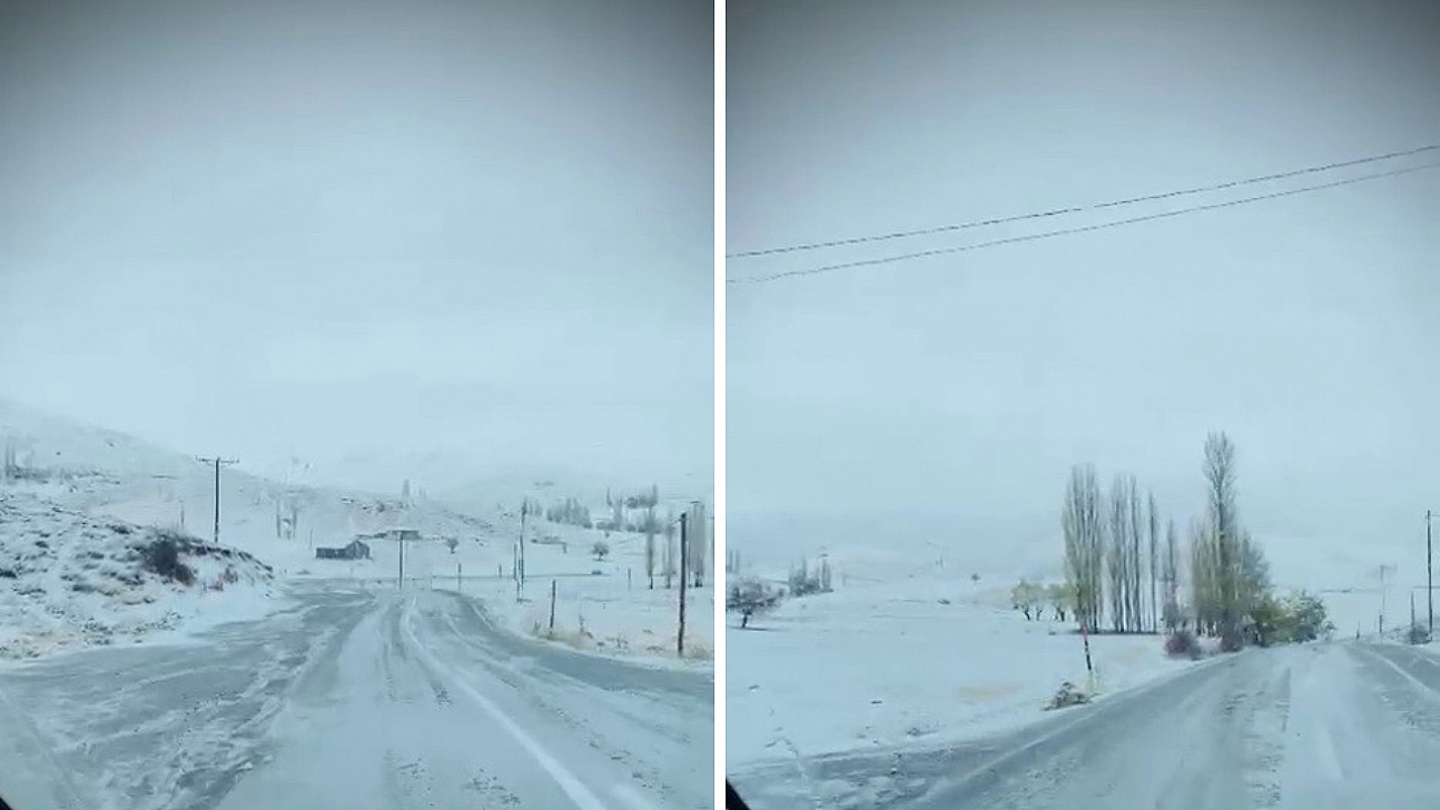 Sincik-Malatya Yolu Beyaza Büründü: Kar Erken Geldi