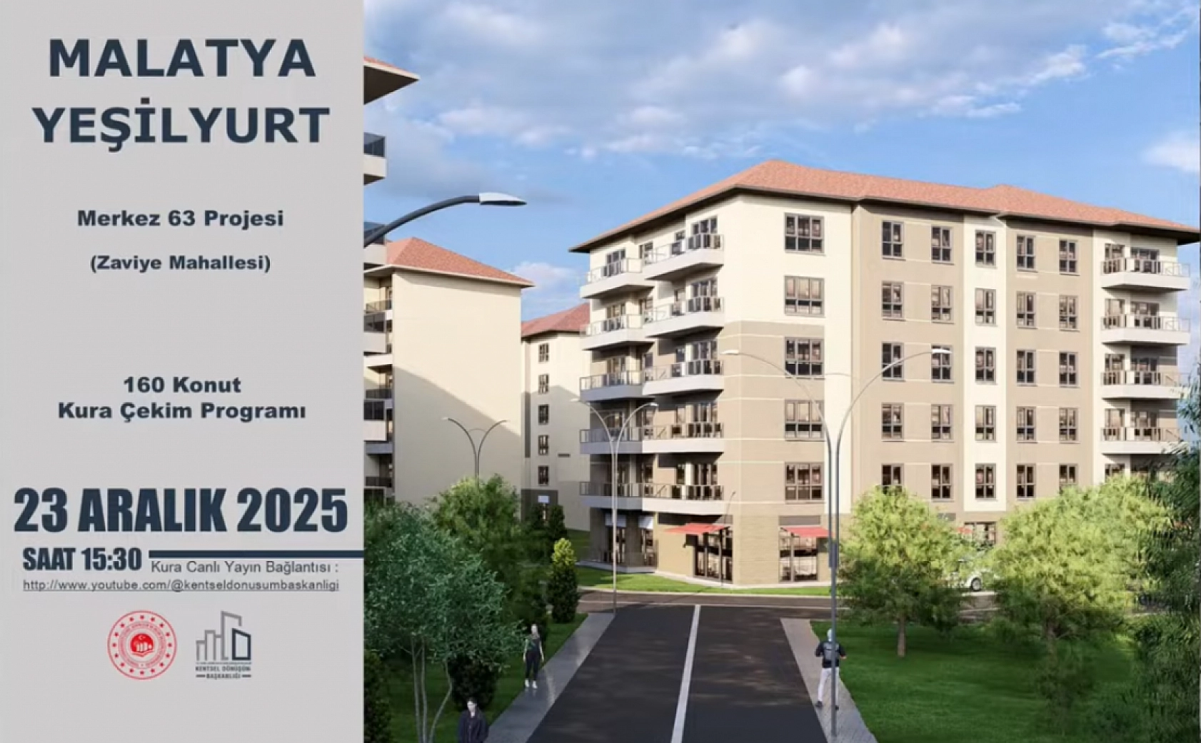 Merkez 63 Projesi: Zaviye Mahallesi 160 konutun kura sonuçları…