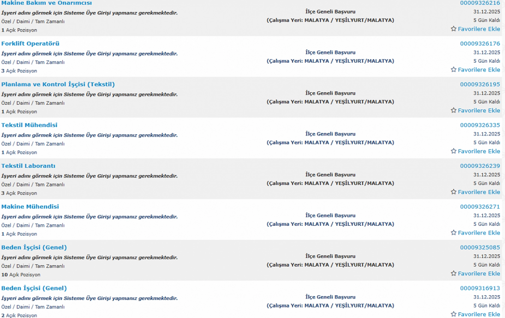 Malatya'da iş arayanlara müjde: 124 personel alımı başlıyor…