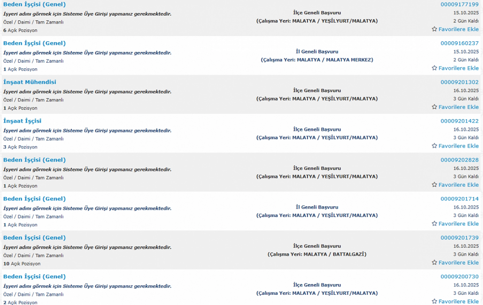 Malatya'da iş arayanlara müjde: 183 personel alımı başlıyor…
