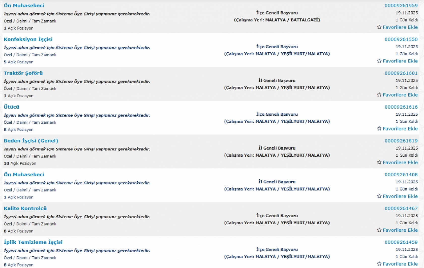 Malatya'da iş arayanlara müjde: 200 personel alımı başlıyor…