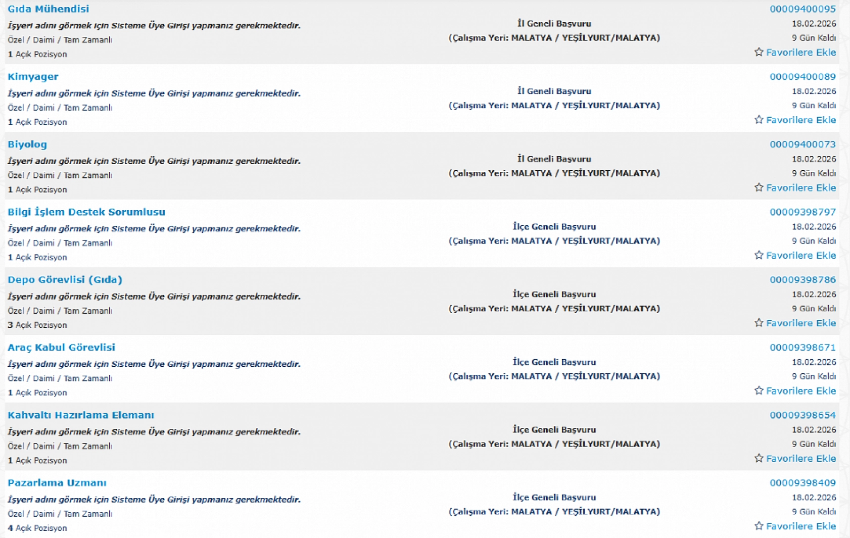 Malatya'da iş arayanlara müjde: 123 personel alımı başlıyor…