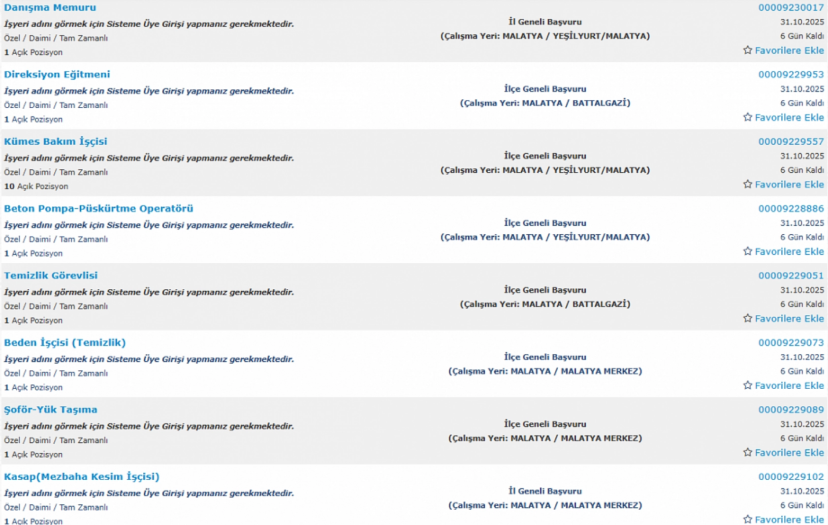 Malatya'da iş arayanlara müjde: 290 personel alımı başlıyor…