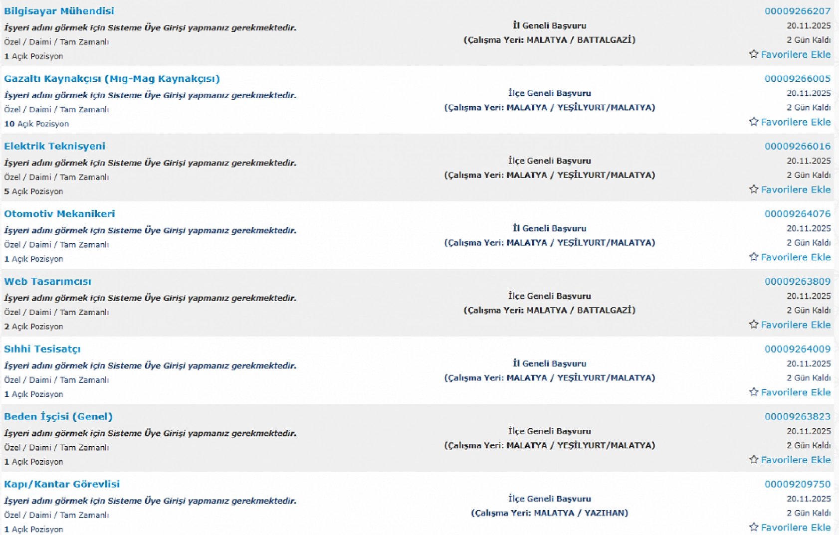 Malatya'da iş arayanlara müjde: 200 personel alımı başlıyor…