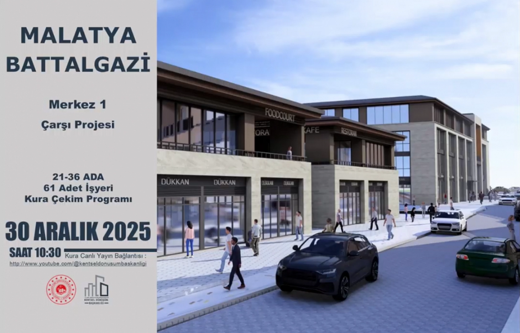 Merkez 1 Çarşı Projesi'nde 61 İşyerinin Hak Sahipleri Belli Oldu