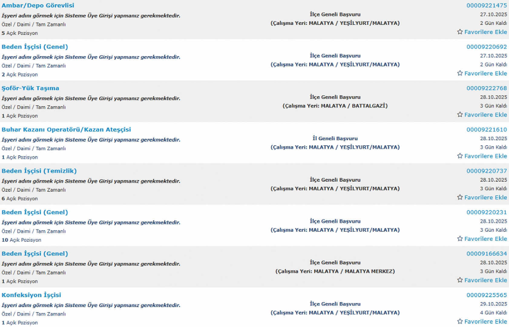 Malatya'da iş arayanlara müjde: 290 personel alımı başlıyor…