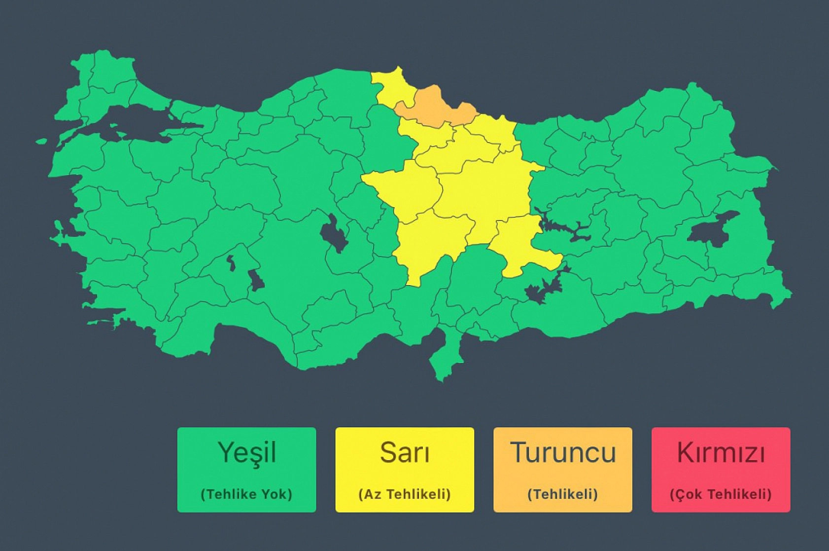 AFAD, Malatya'yı Sarı Kodla Uyardı!