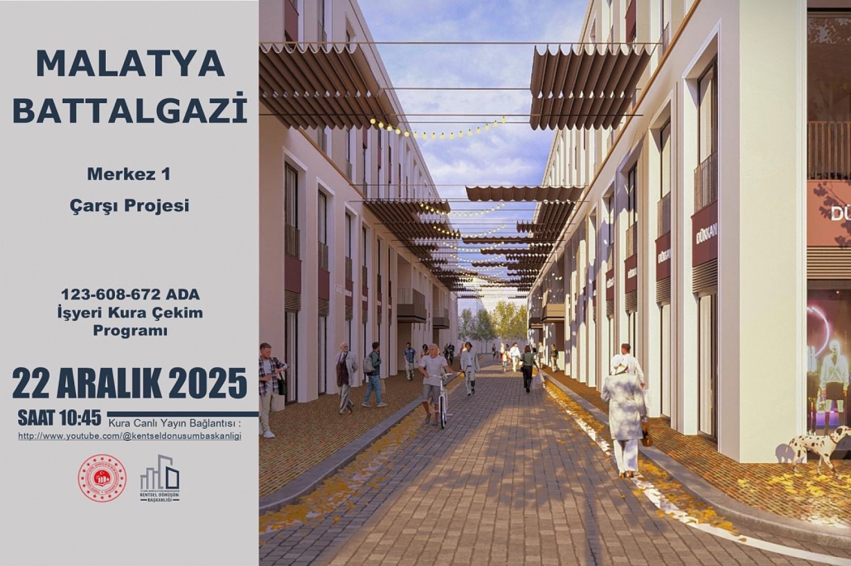 Malatya'da 821 konutun kuraları yarın çekilecek!!!