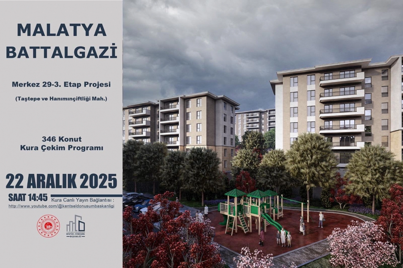 Malatya'da 821 konutun kuraları yarın çekilecek!!!