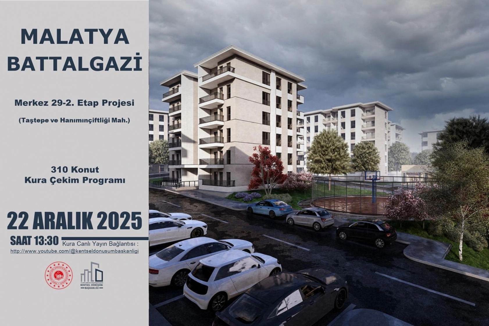 Malatya'da 821 konutun kuraları yarın çekilecek!!!