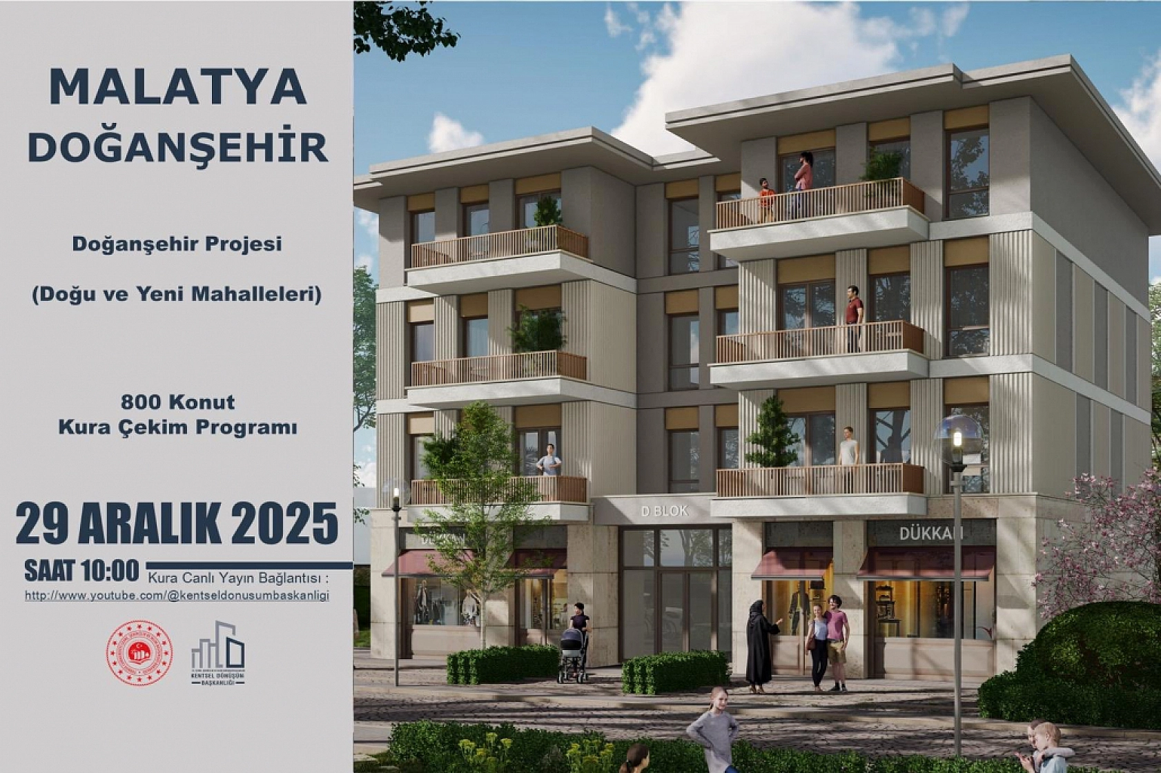 Malatya'da kura heyecanı! 2 bin 913 konut ve 130 ofisin kurası çekilecek