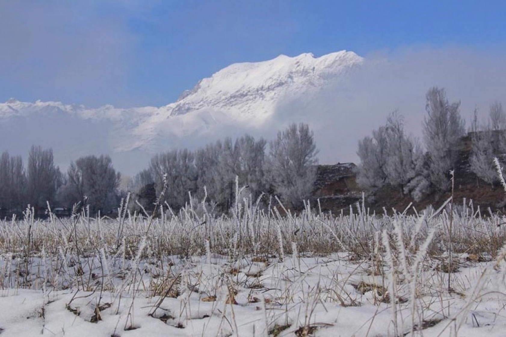 Tunceli'de kırağı kartpostallık görüntüler oluşturdu