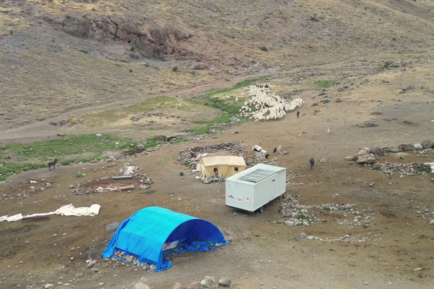 Malatya yaylalarında bir ilk: Taşınabilir çoban evleri kuruldu