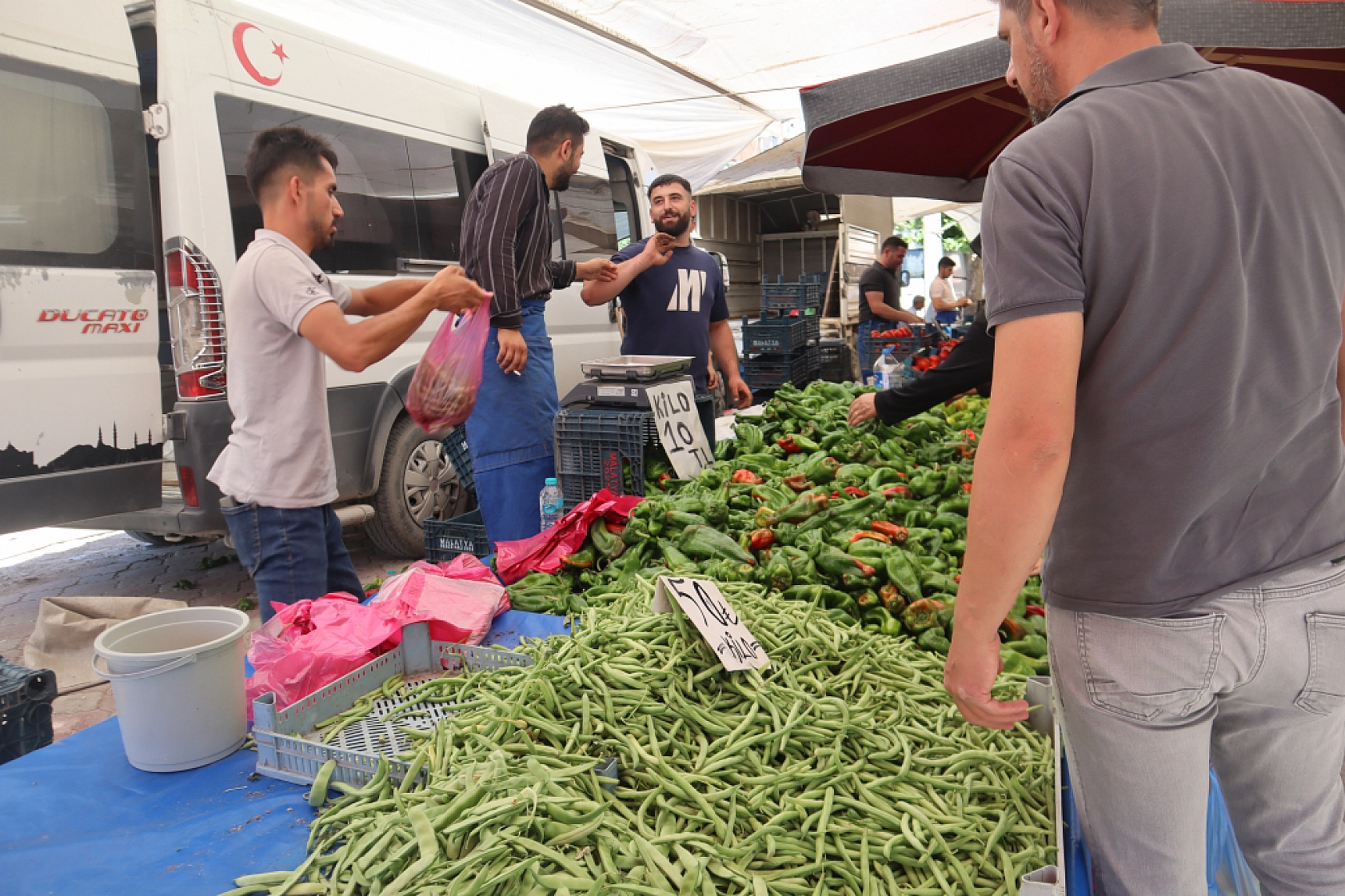 Pazarda şok fiyatlar! Domates salatalık 10 liraya kadar düştü…