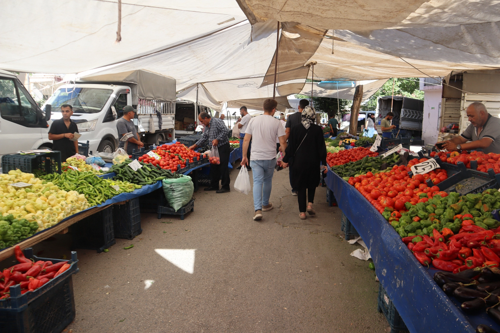 Pazarda şok fiyatlar! Domates salatalık 10 liraya kadar düştü…