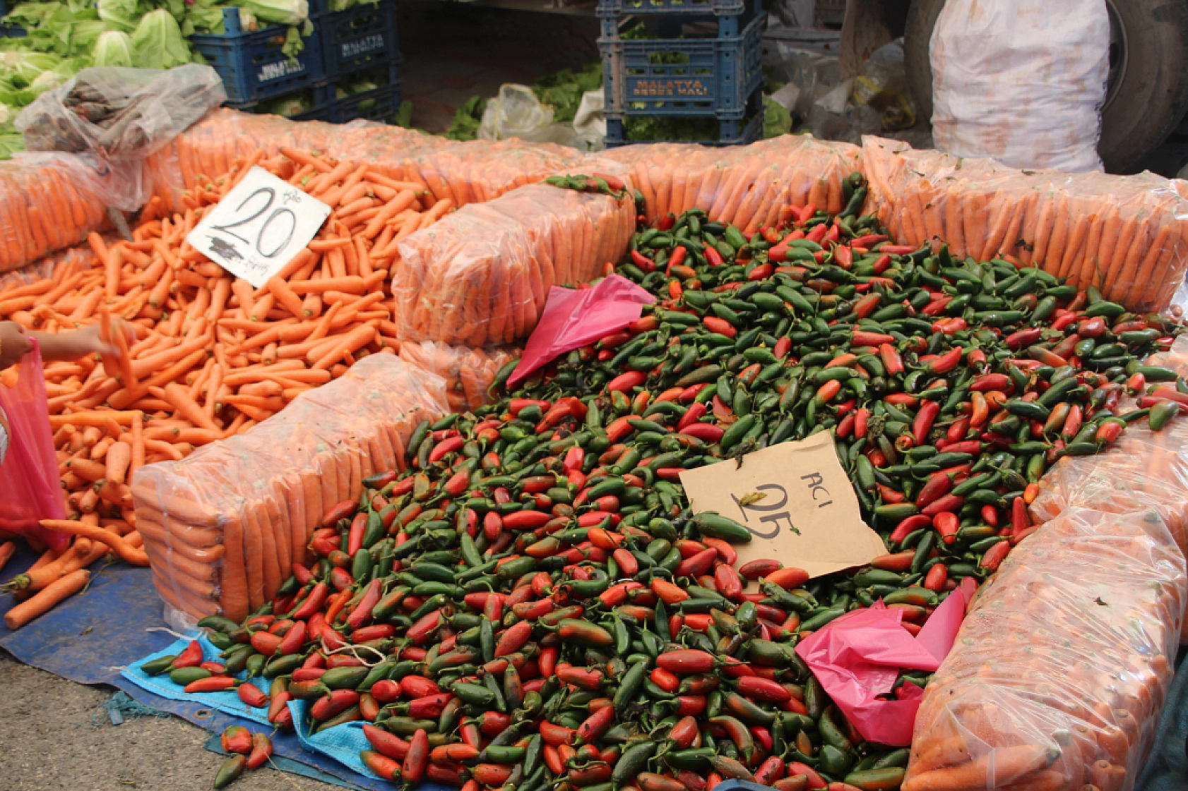 Malatya'da Poşetler Hafifliyor! Artık Pazarda da Sebze Meyve Almak Cep Yakıyor..!