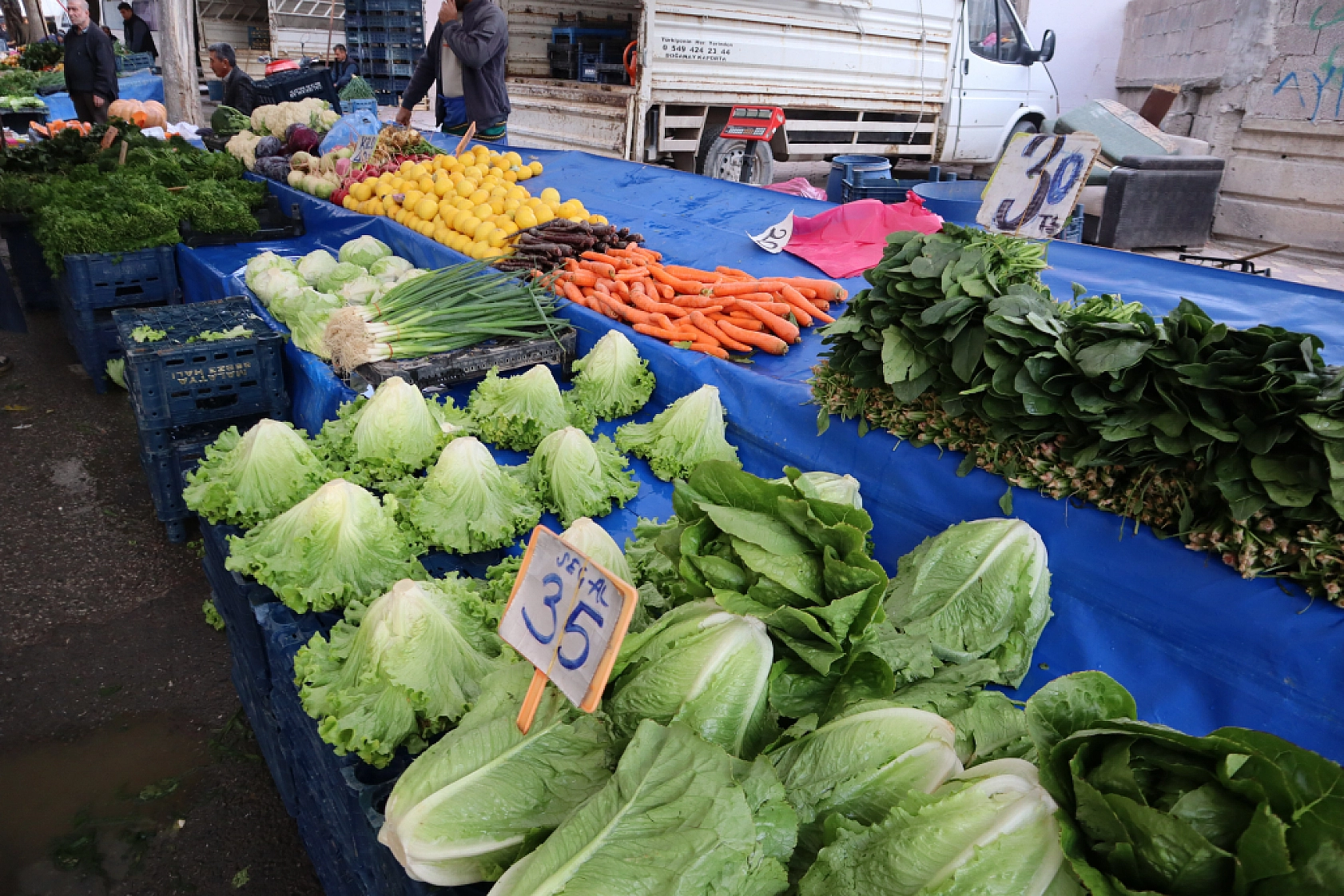 Malatya perşembe pazarında sebze meyve fiyatları....